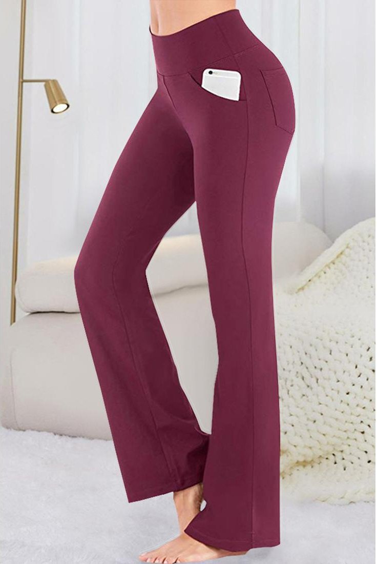 Damen High-Waist Active Pants mit Taschen