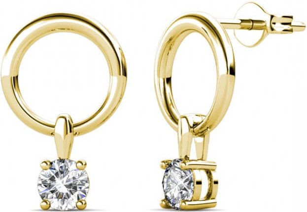 Octavia Ohrringe - Gold und Kristall