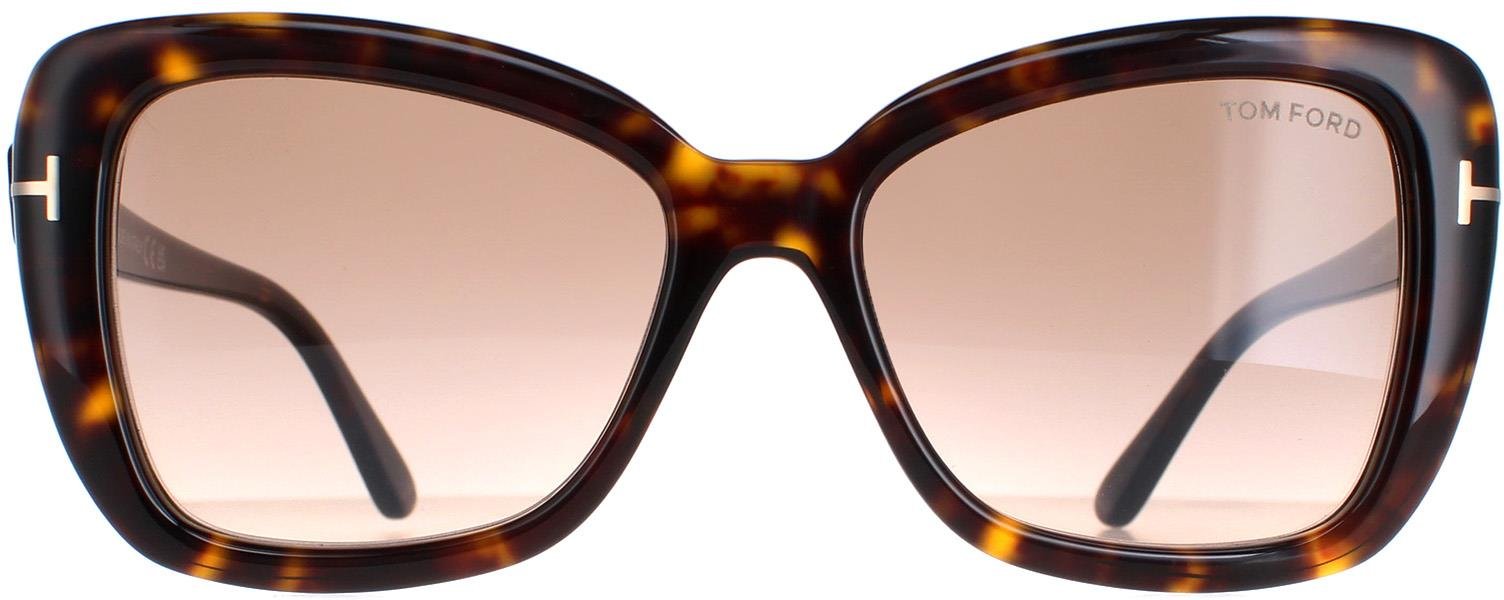 Tom Ford Square Damen Dunkel Havanna Braun Farbverlauf Maeve FT1008