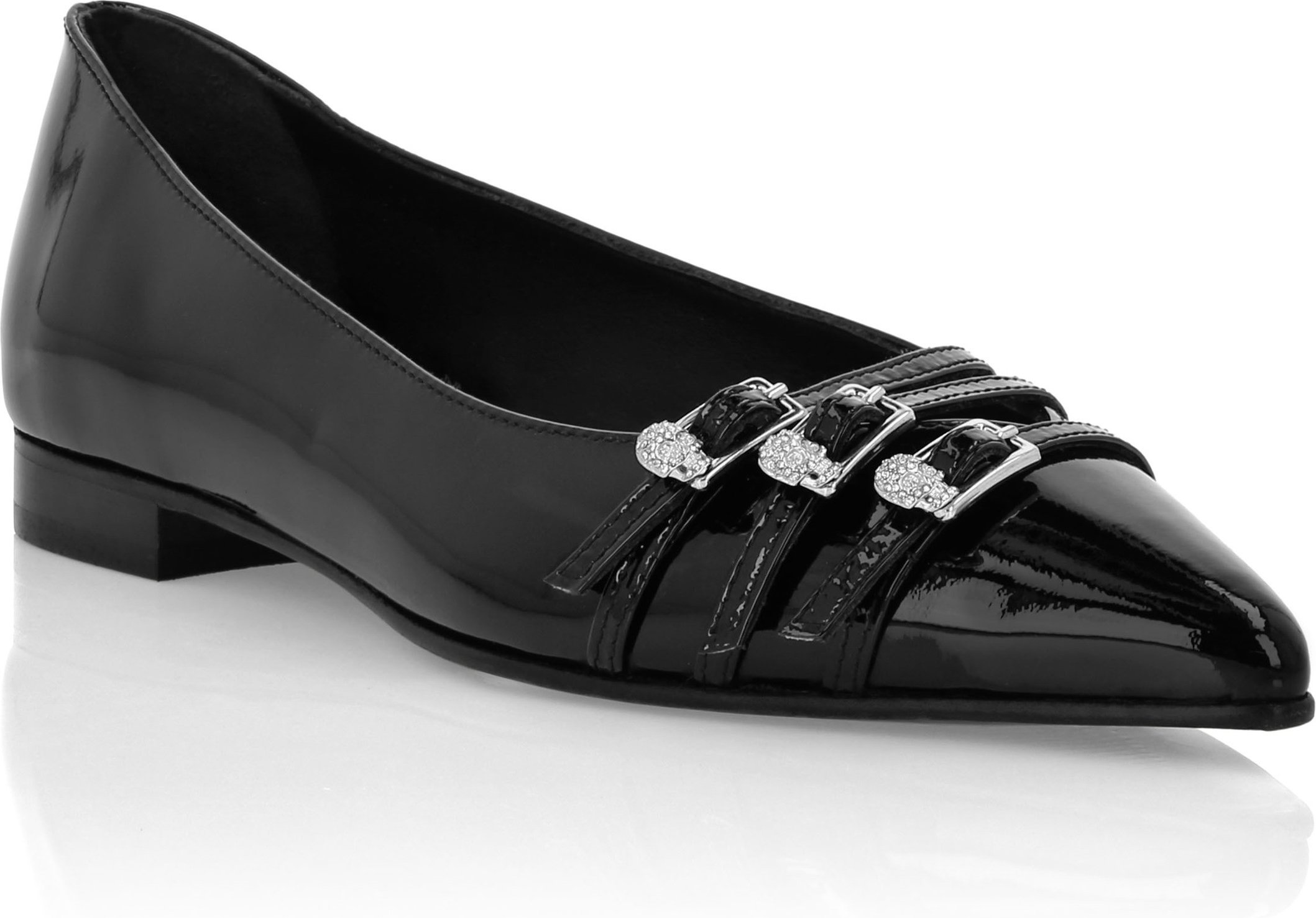 Multi-Strap Ballerina Flats Skull