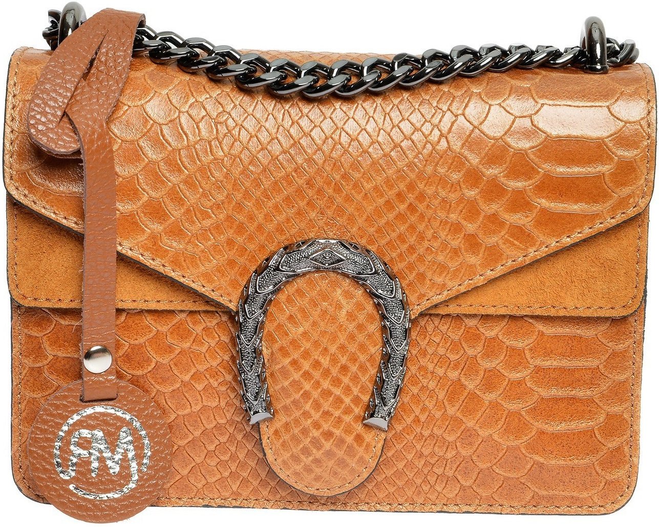 Roberta M Braune Lederhandtasche