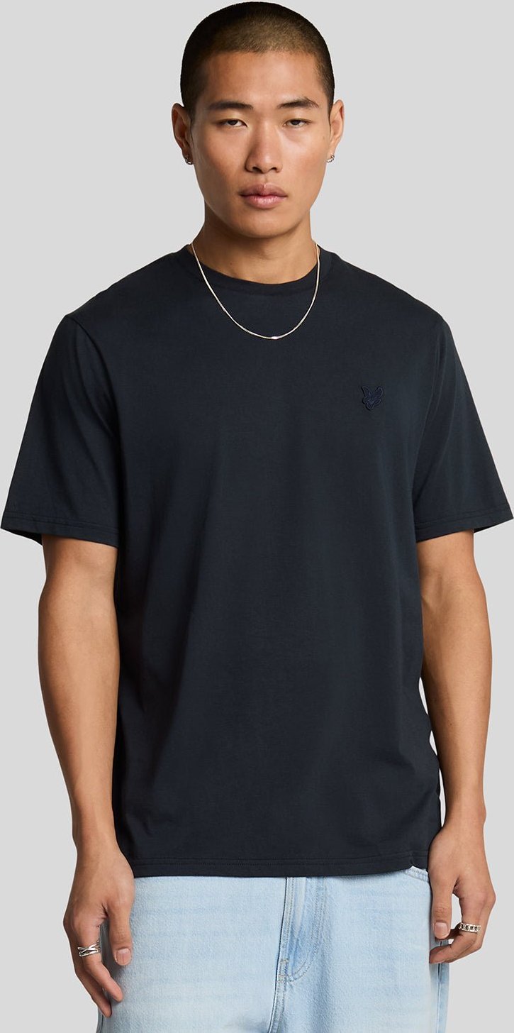 Lyle & Scott T-Shirt aus superfeiner Baumwolle – Marineblau