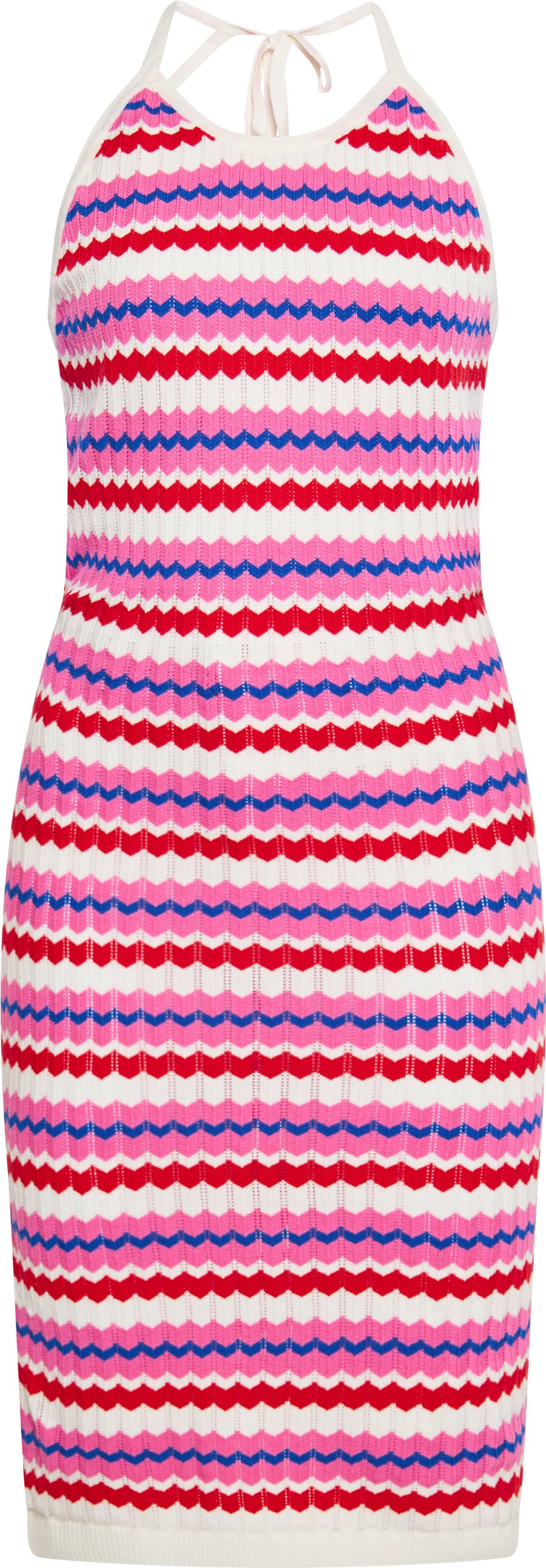 IZIA Kleid Damen Wollweiß Mehrfarbig