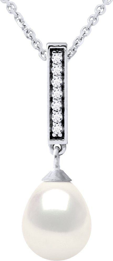 DIADEMA - Halskette - Echte Süßwasserperlen - Silber