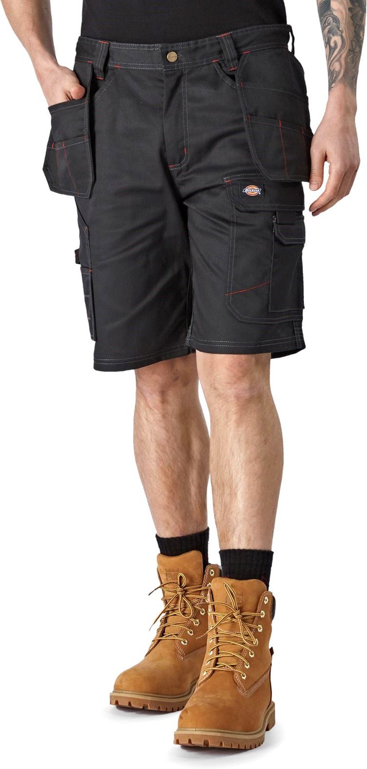 Dickies Redhawk Pro Arbeits-Polyester Herren Schwarz Arbeitsshorts