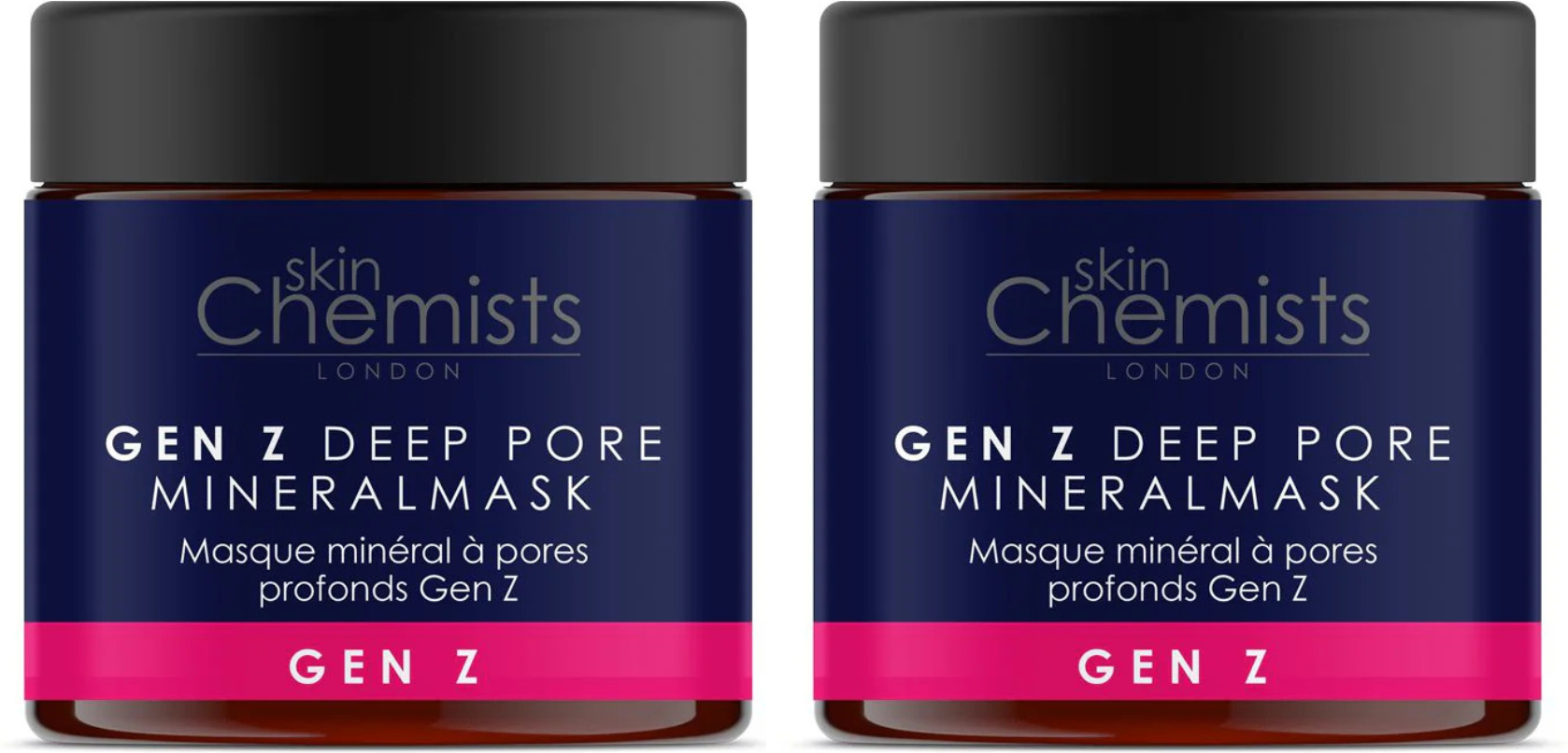 skinChemists Gen Z Deep Pore Clay Mask 60ml Doppelpack zum Sparen