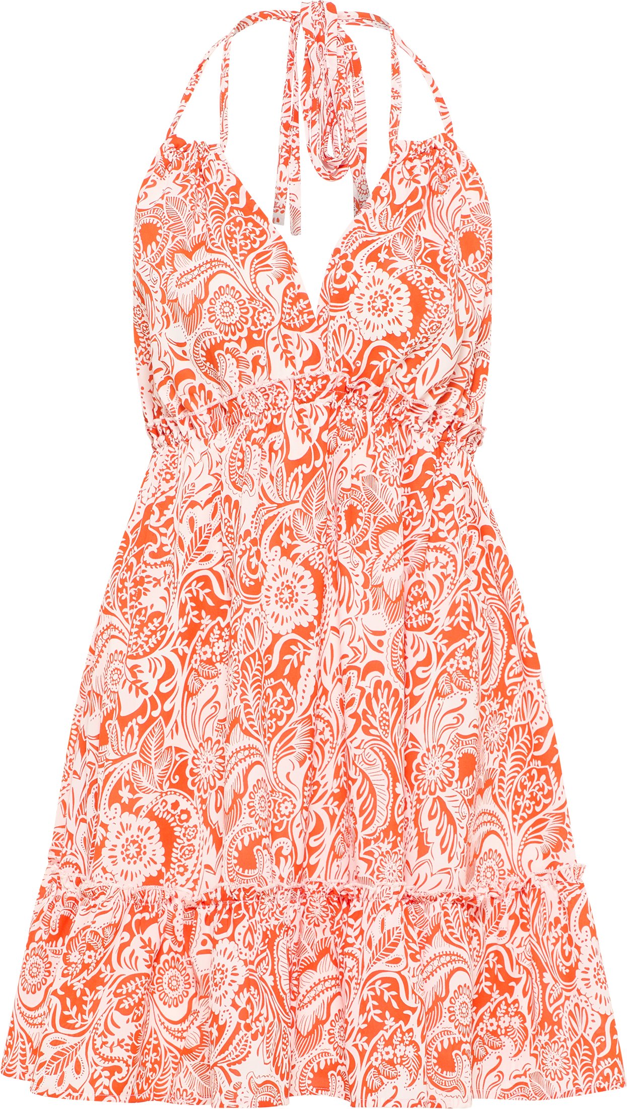 IZIA Sommerkleid Damen rot weiss