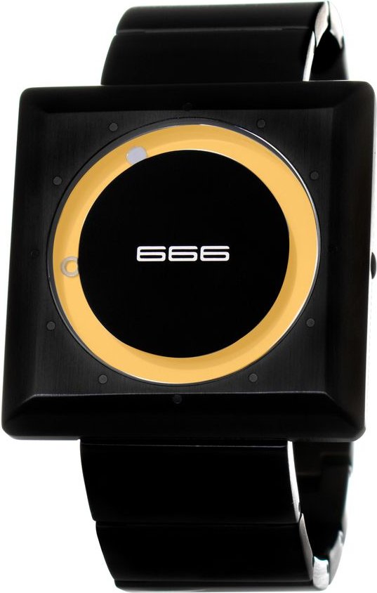 666BARCELONA Schwarze Edelstahl Armbanduhr