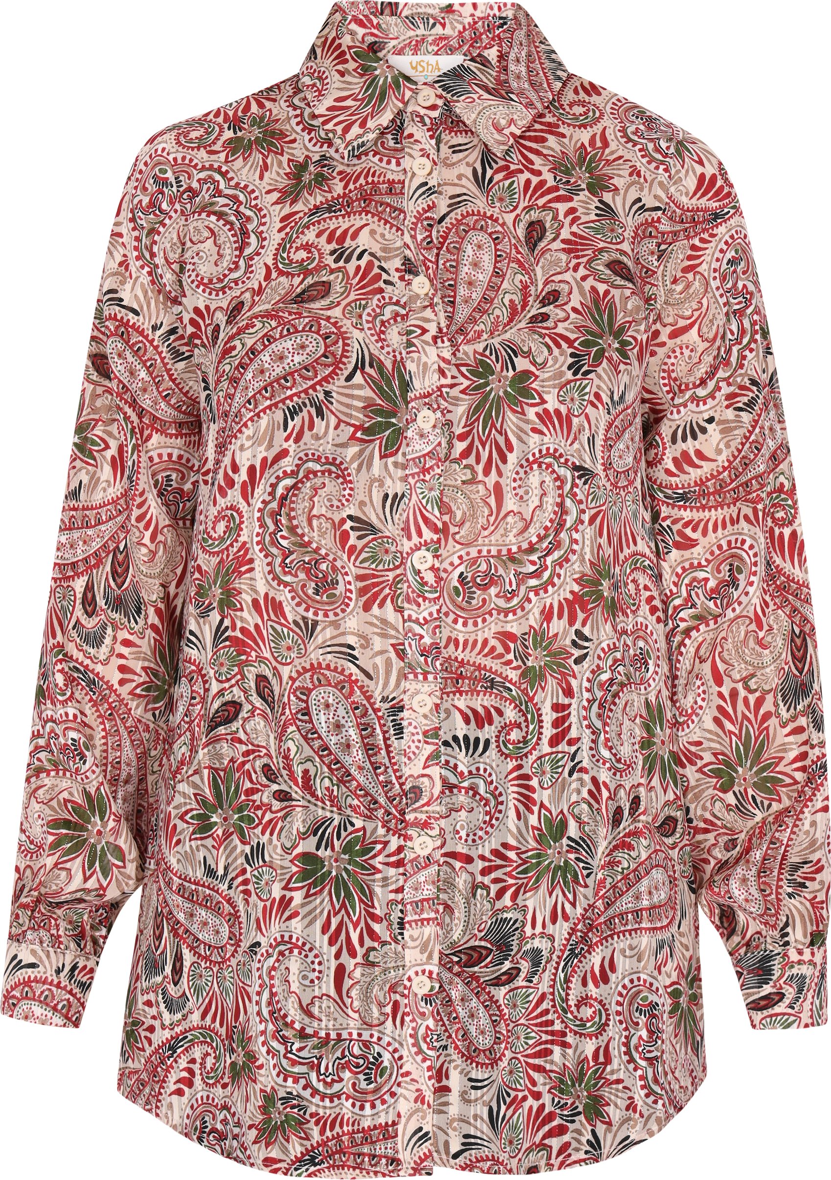 usha Bluse Damen Wollweiß Mehrfarbig