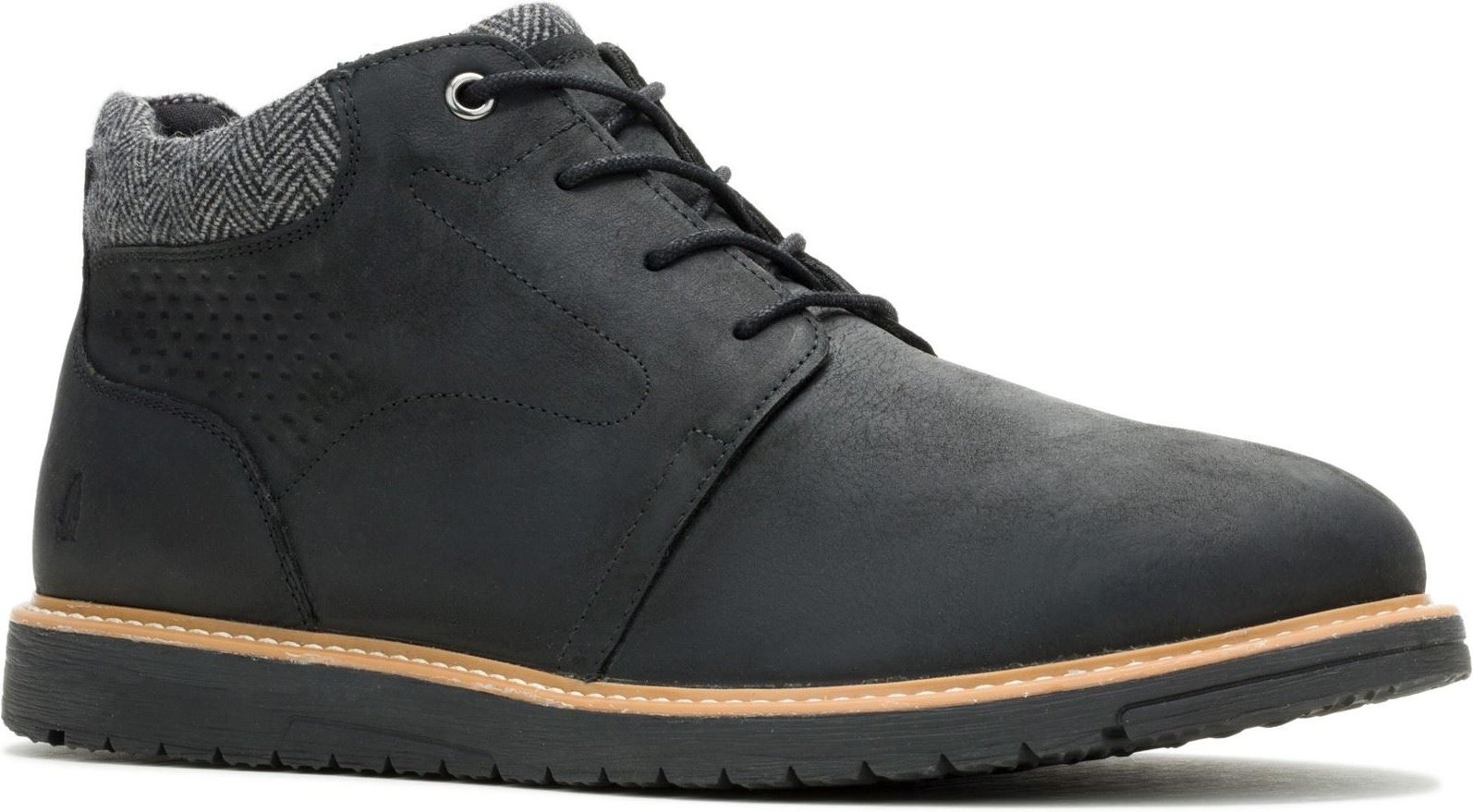 Hush Puppies Jenson Leder Herren Schwarz Stiefeletten