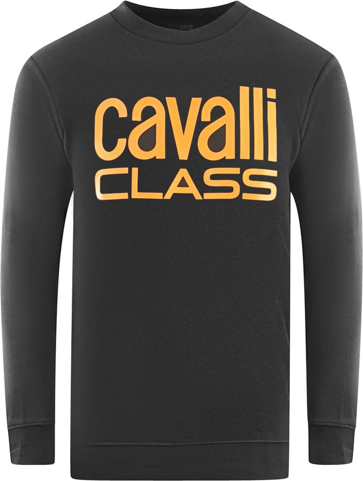 Cavalli Class Markantes Logo Schwarz Sweatshirt