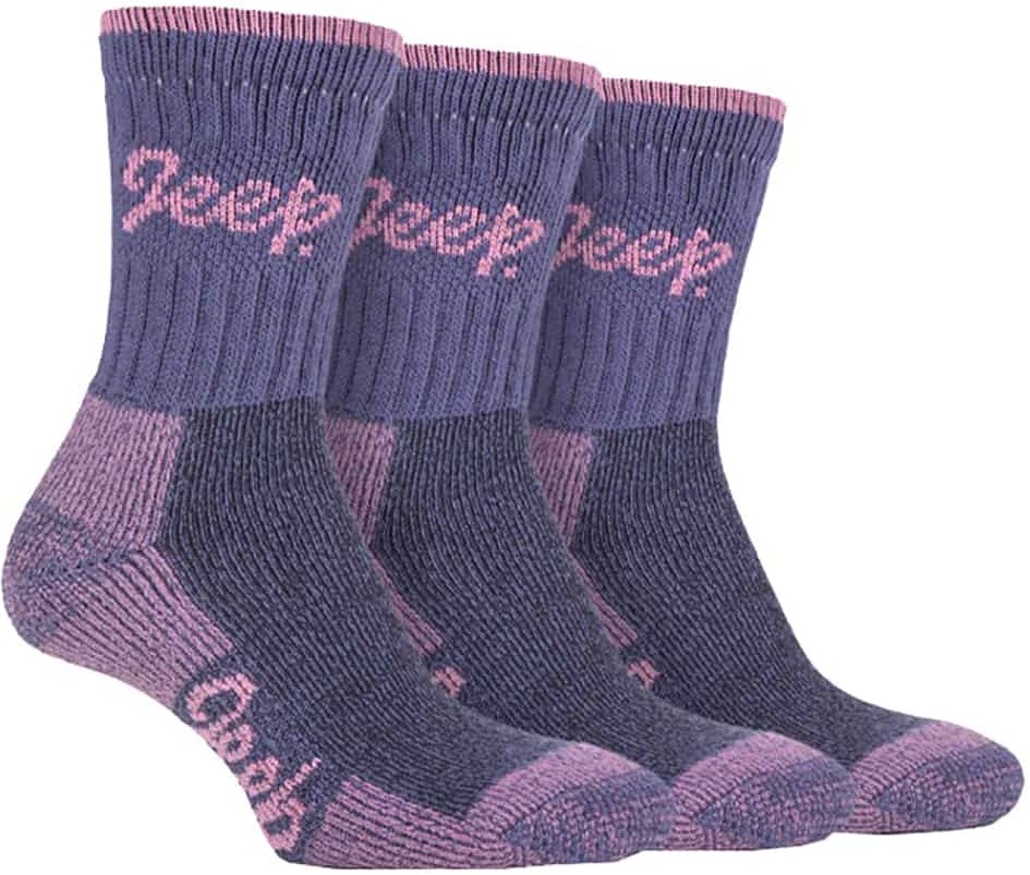 JEEP TERRAIN - 3 Paar Baumwoll-Wandersocken für Damen