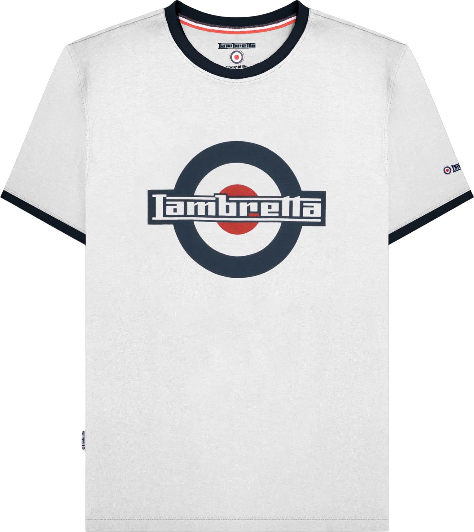 Lambretta - "SS25" T-Shirt Logo für Herren (Weiß/Marineblau)