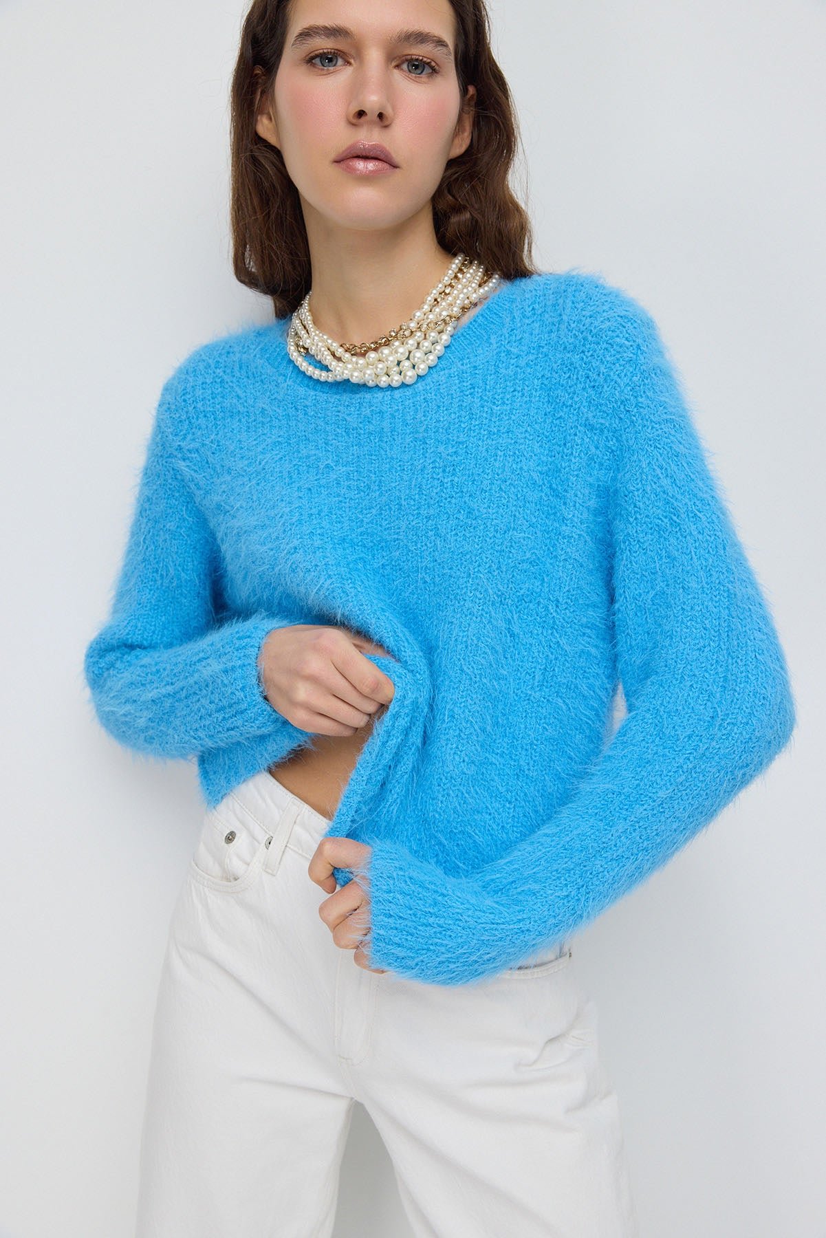 Pelziger Pullover