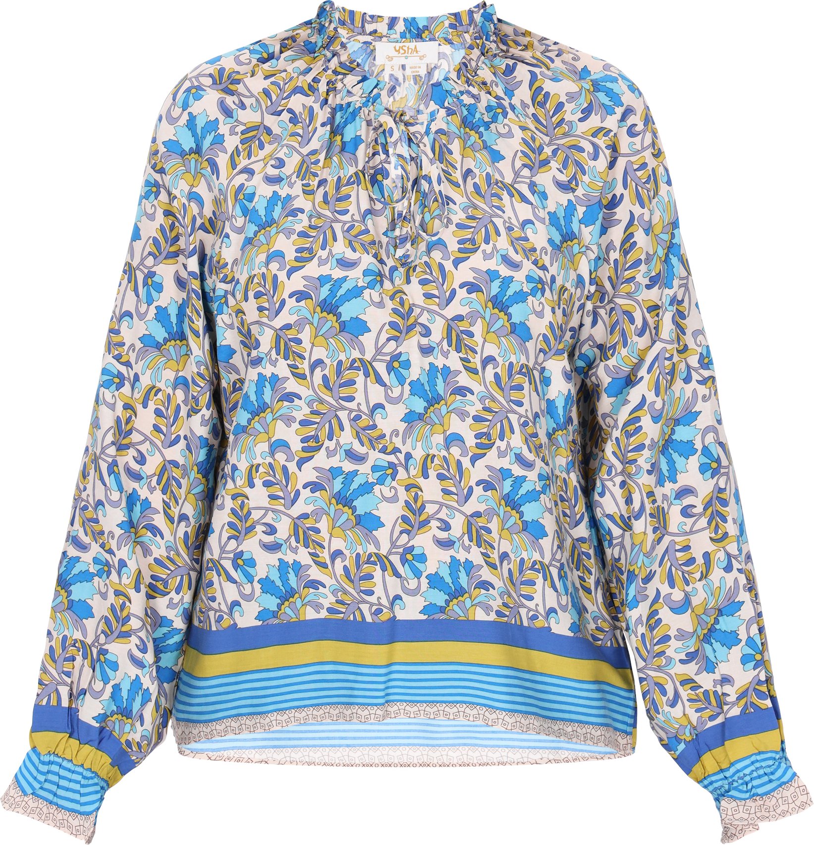 usha Bluse Frauen blau mehrfarbig