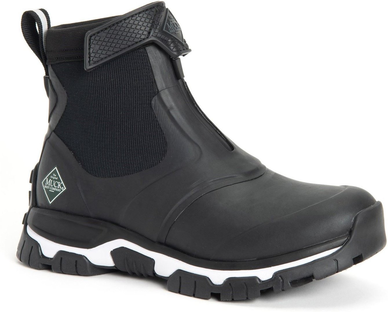 Muck Boots Apex Mid Zip Gummi Schwarz/Weiß Gummistiefel