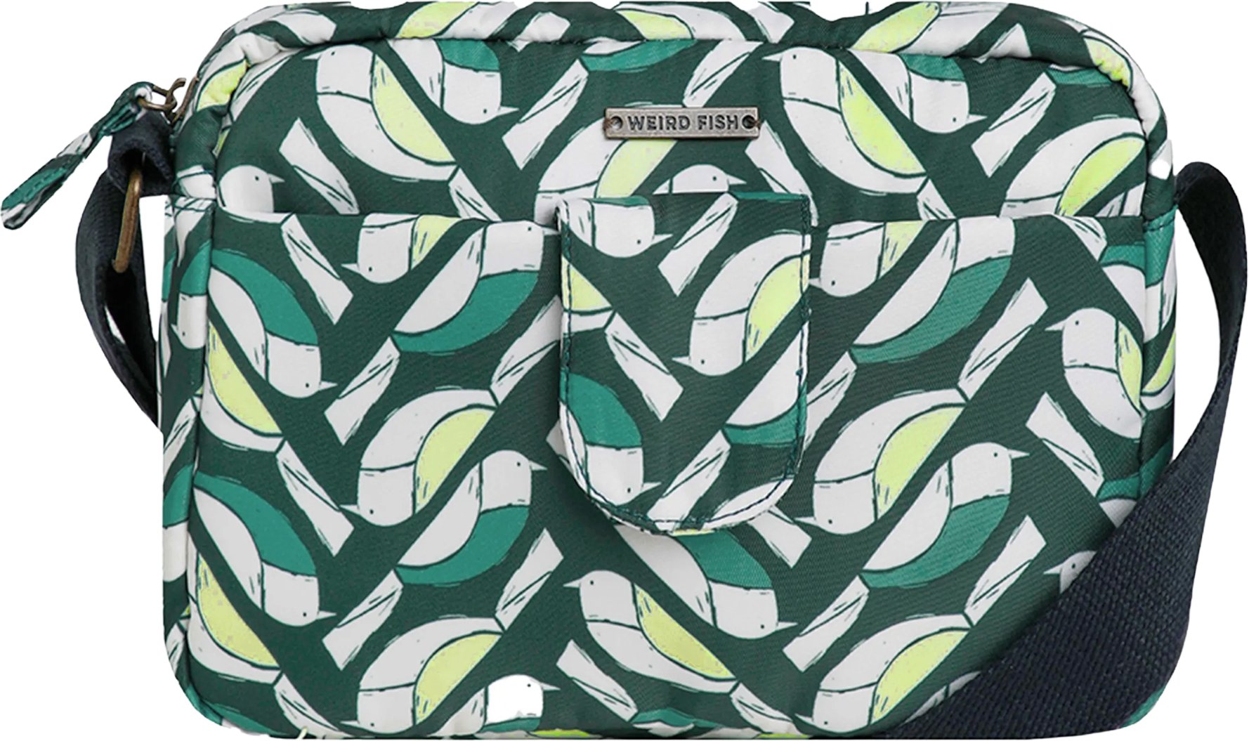 Weird Fish - Umhängetasche "Corrie", geometrisches Design (Zedern-Grün)