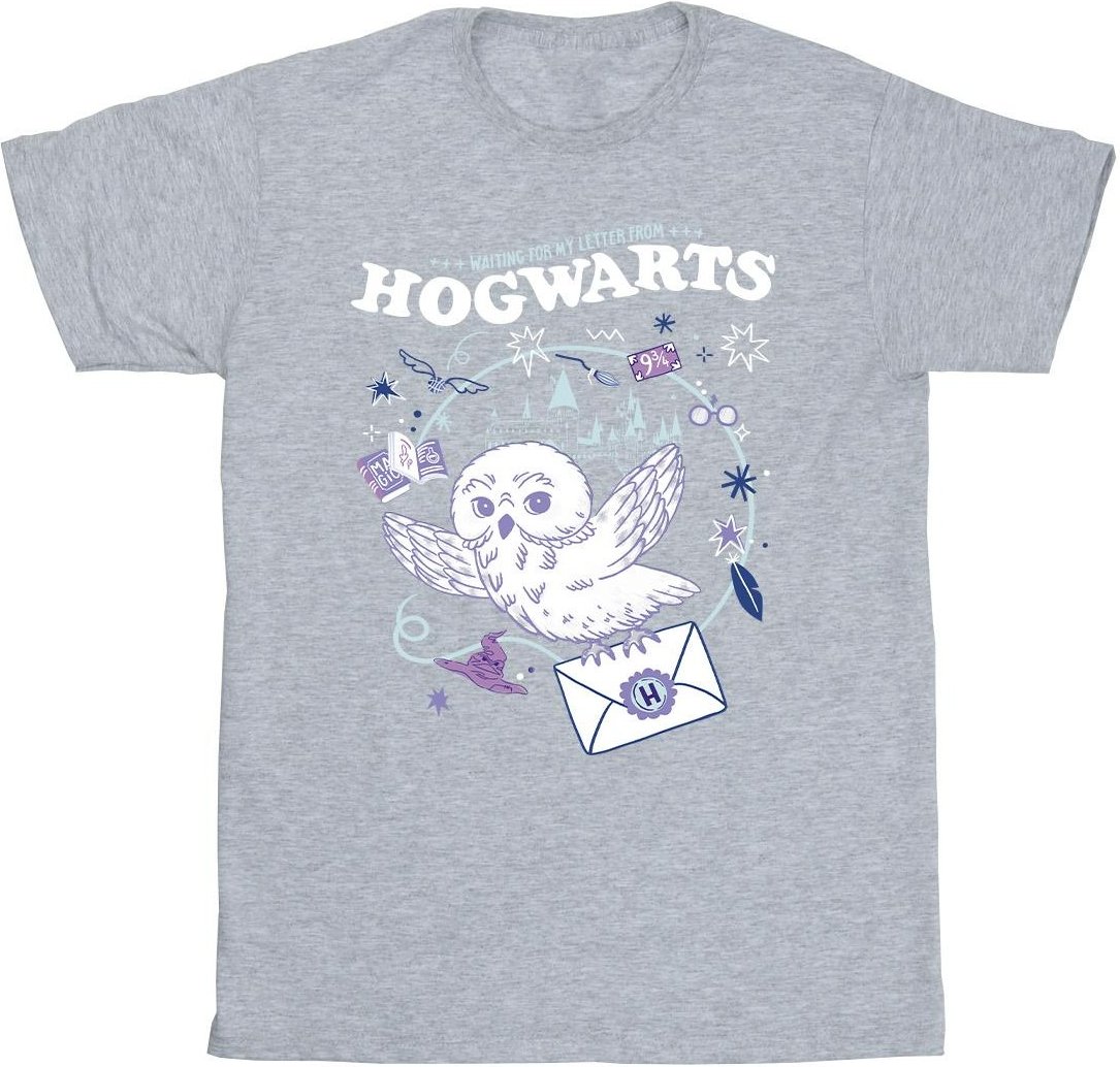Harry Potter - "Letter From Hogwarts" T-Shirt für Mädchen (Grau)