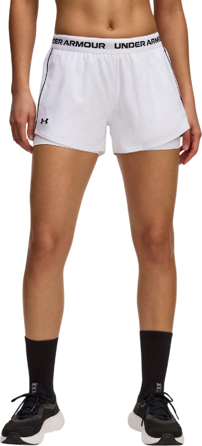 Under Armour Damen Play Up Tech 2-in-1 Shorts (Weiß)