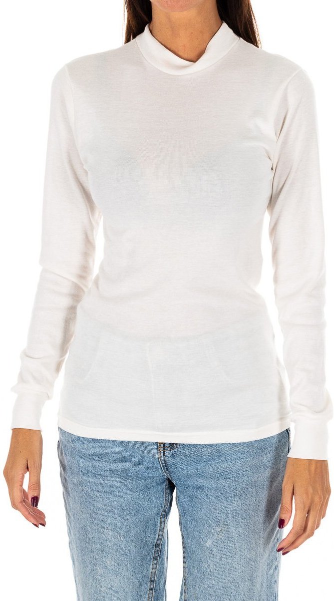 Langärmeliges T-Shirt mit halbhohem Kragen 1625-M Damen