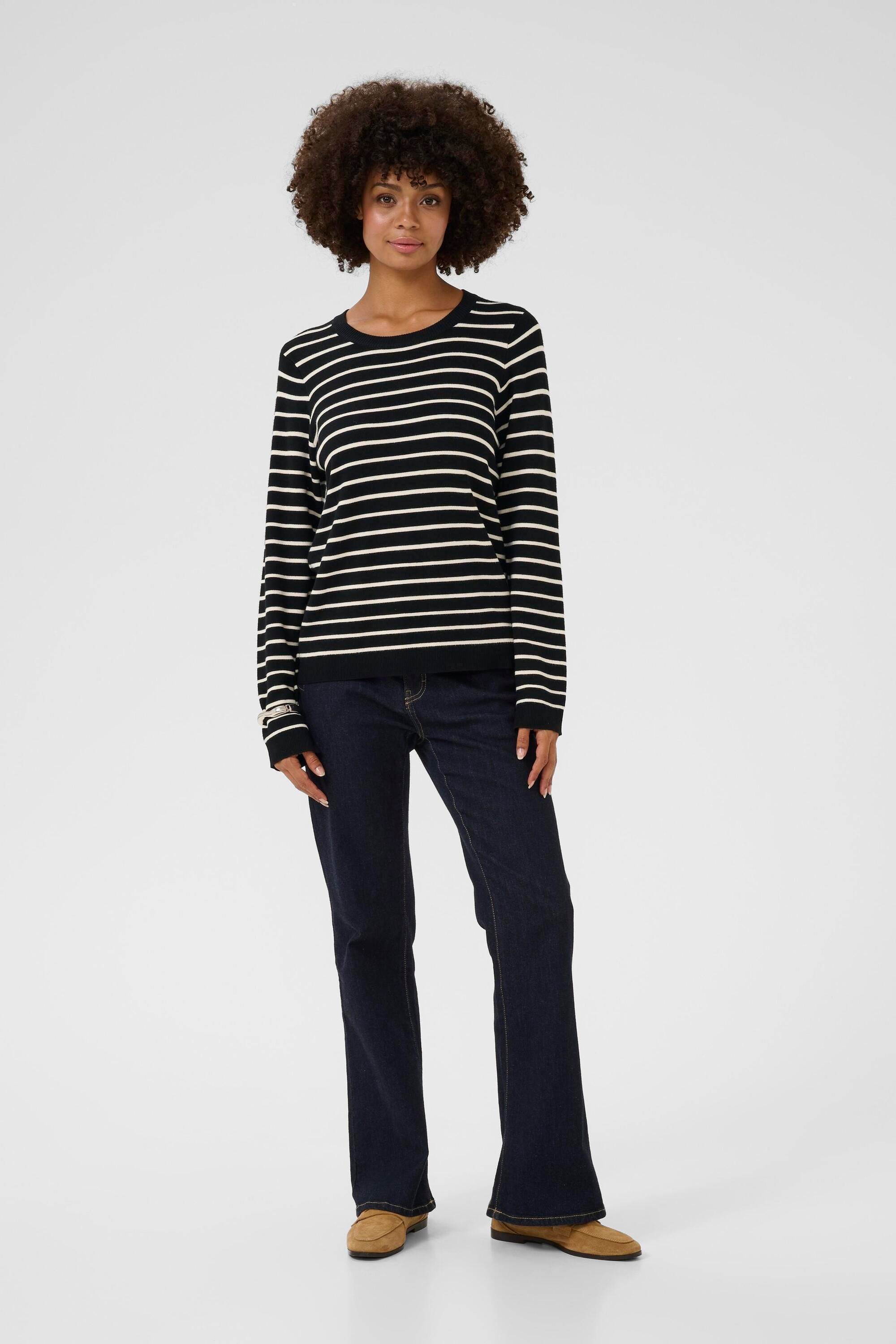 Strickpullover CUebba Regular fit black offwhite