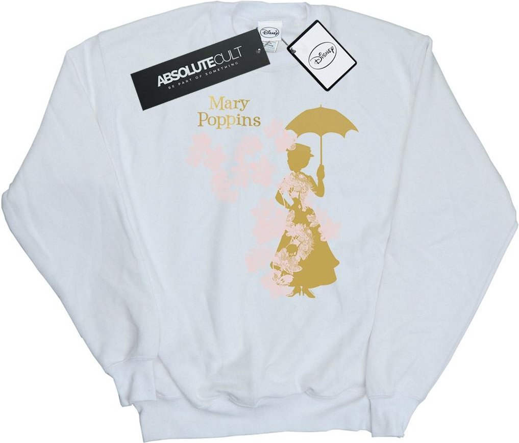 Disney - "Mary Poppins Floral Silhouette" Sweatshirt für Mädchen (Weiß)