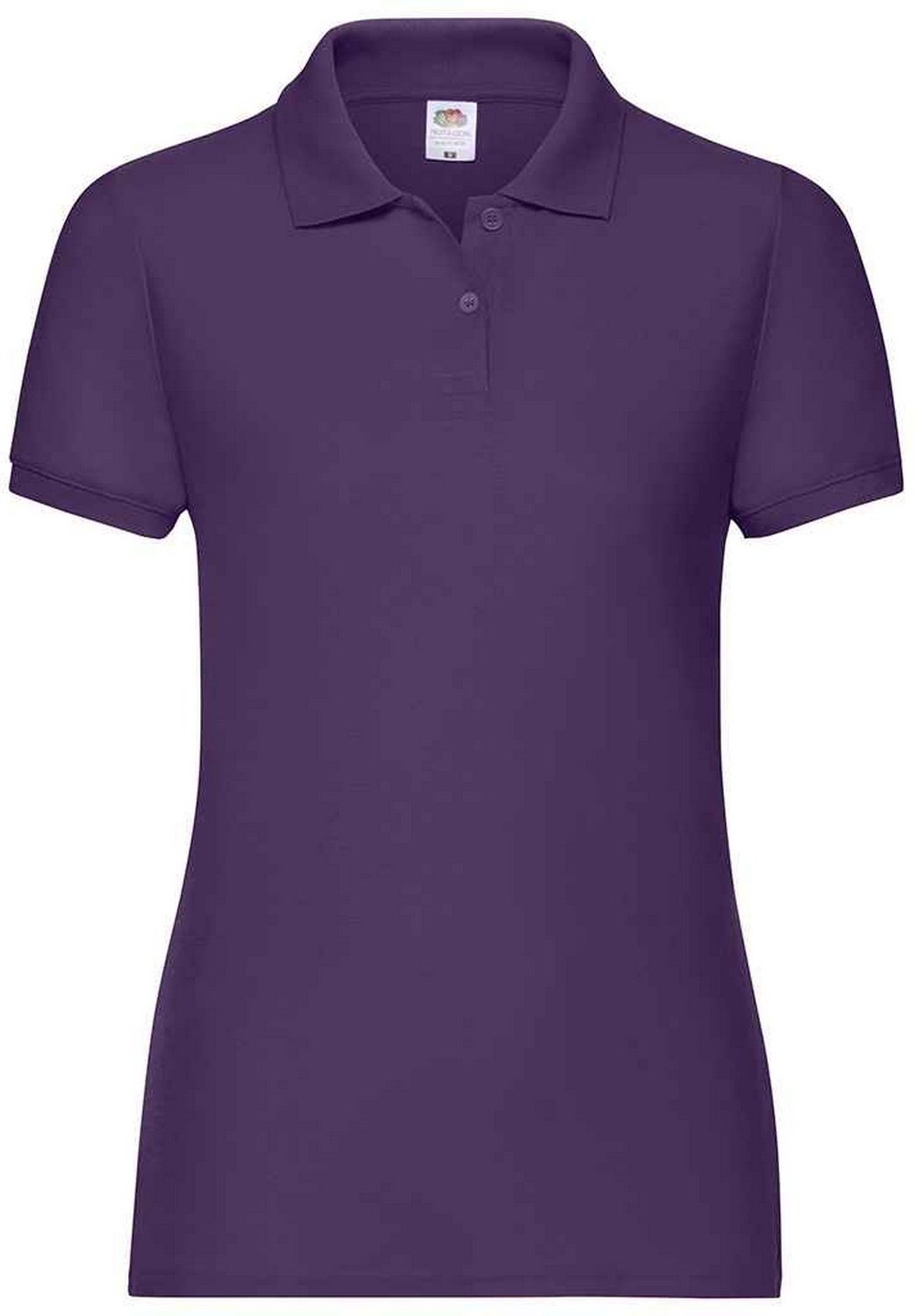 Thumbnail - Fruit of the Loom Damen Poloshirt Lady Fit Piqué (Violett)