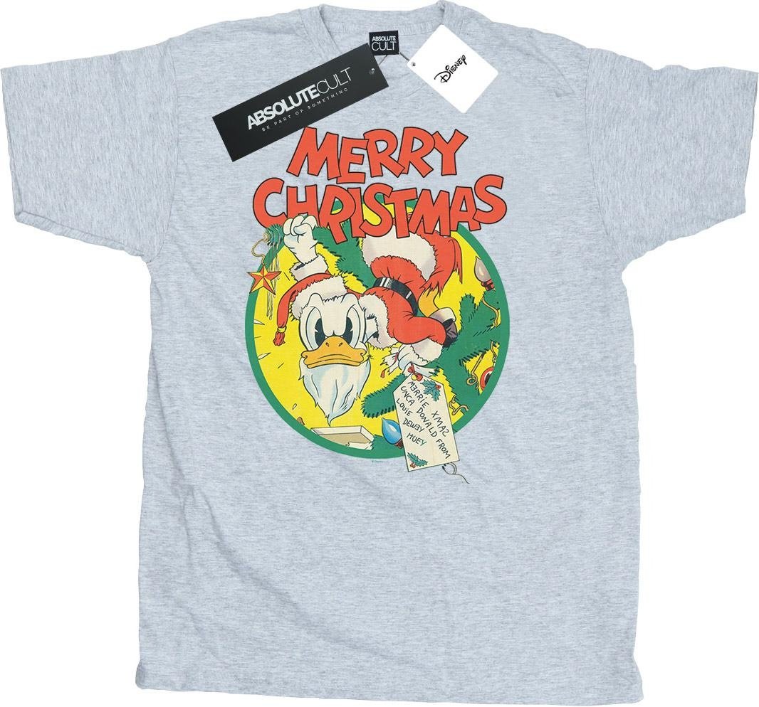 Disney - "Merry Christmas" T-Shirt für Herren (Grau)