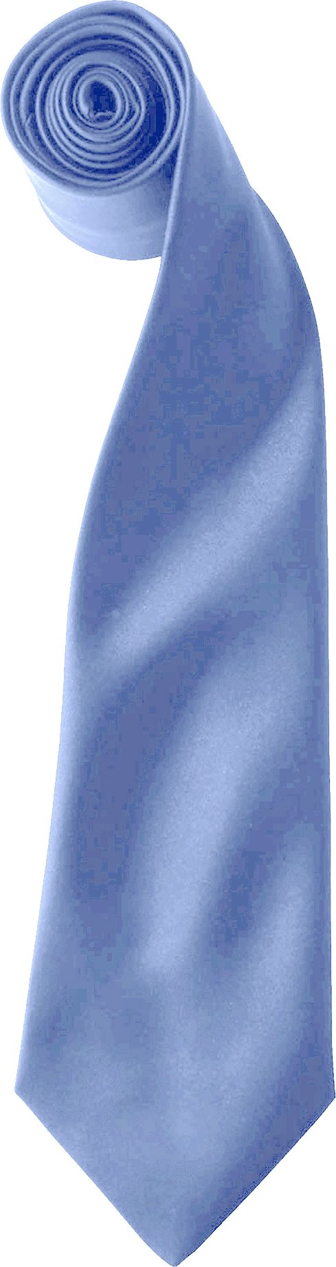 Thumbnail - Premier Colours Herren Satin Clip Krawatte (2er Pack) (Mittelblau)