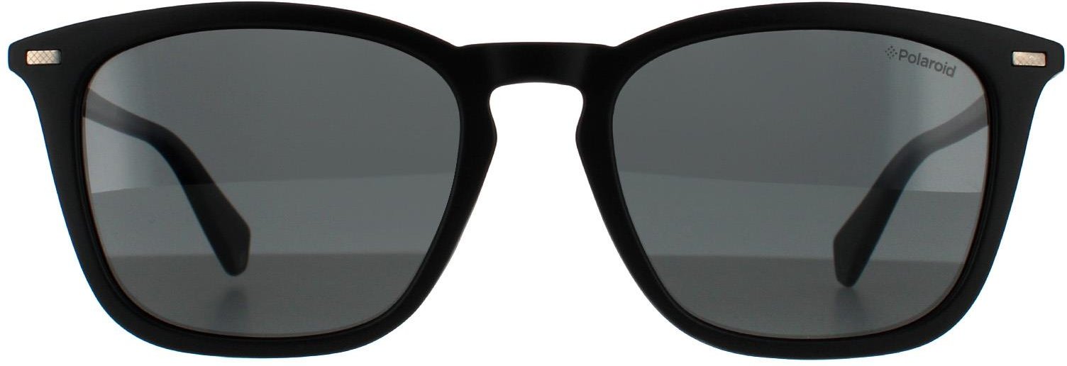 Thumbnail - Polaroid Square Unisex Matte Schwarz Grau Polarisierte Sonnenbrille