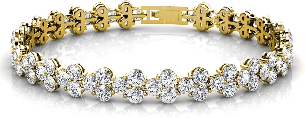 Prinzessinnen-Armbänder - Gold und Kristall