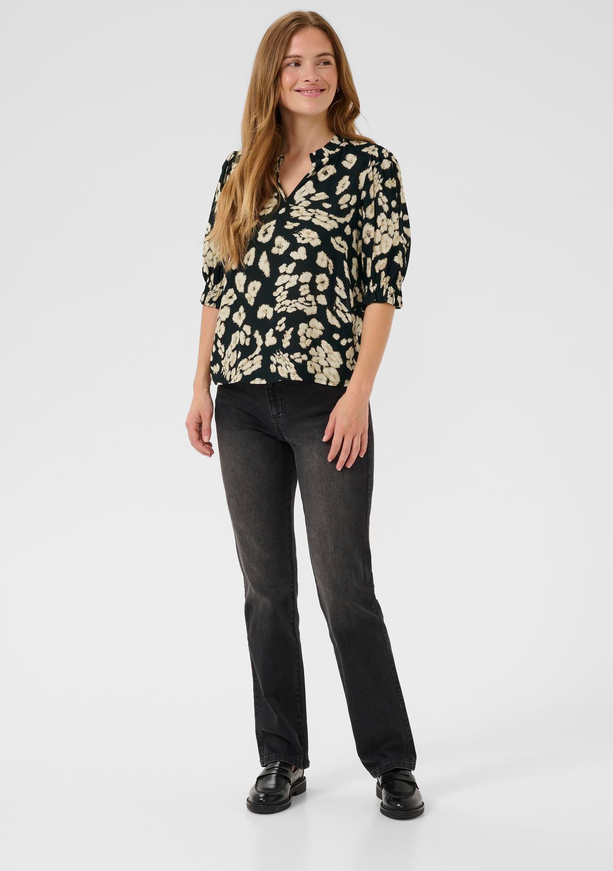 Kurzarm-Bluse KAelly Regular fit leopard