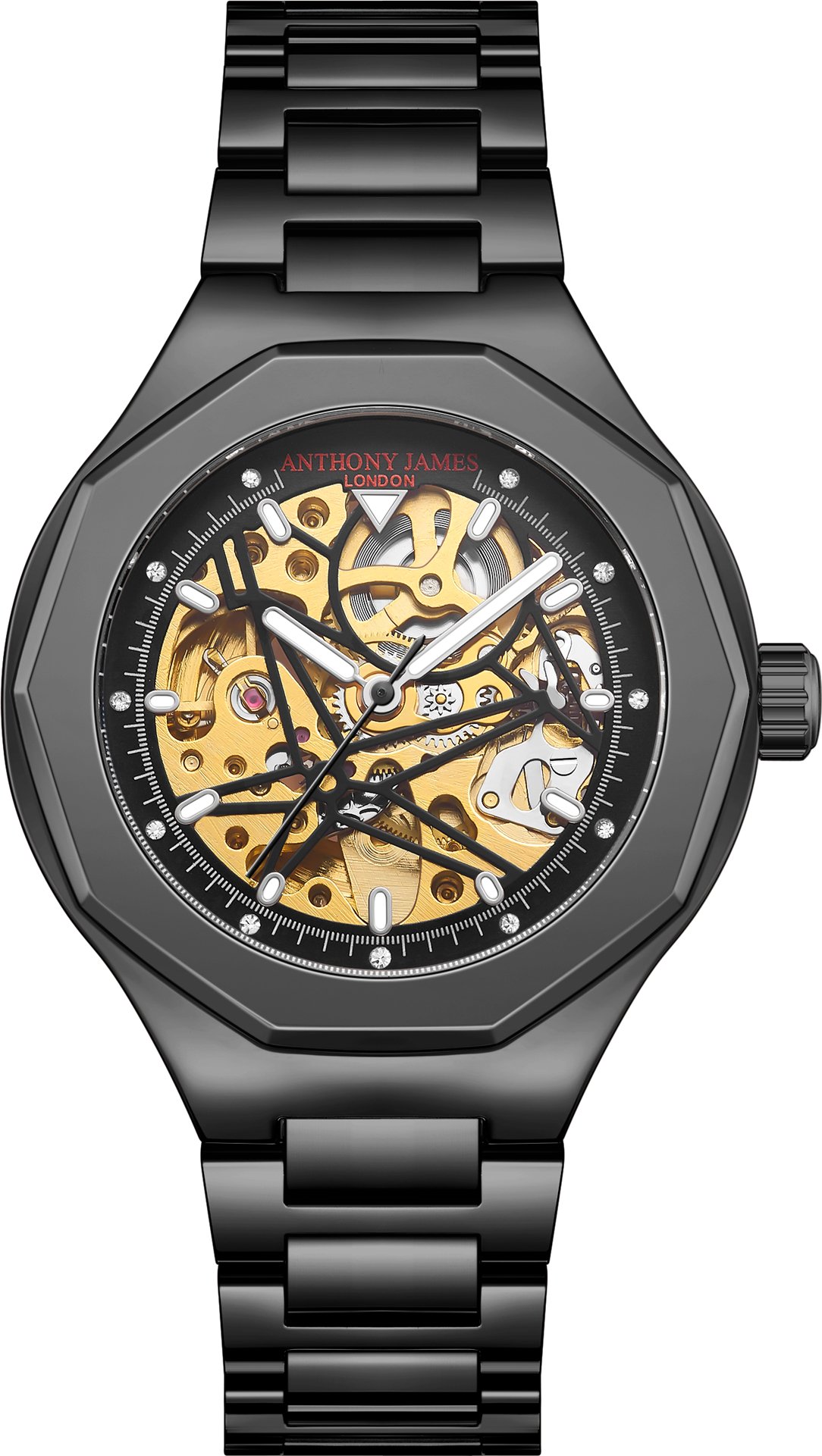 Hand Assembled Anthony James Limited Edition Sports Skeleton Schwarz - 5 Jahre Garantie