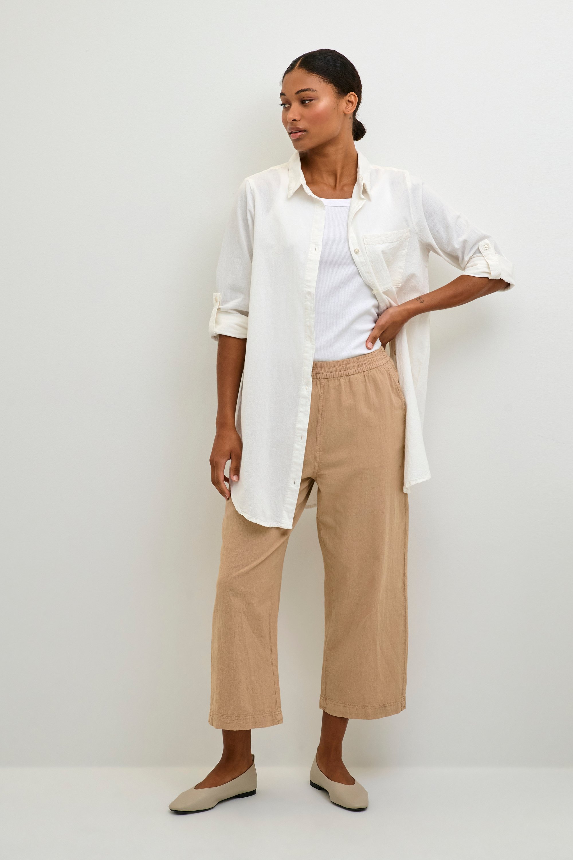 Thumbnail - Langarm - Hemd Loose fit Chalk white