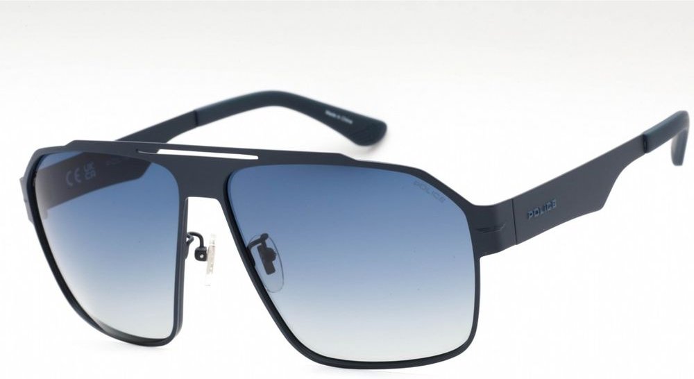 Police Blau Metall-Sonnenbrille
