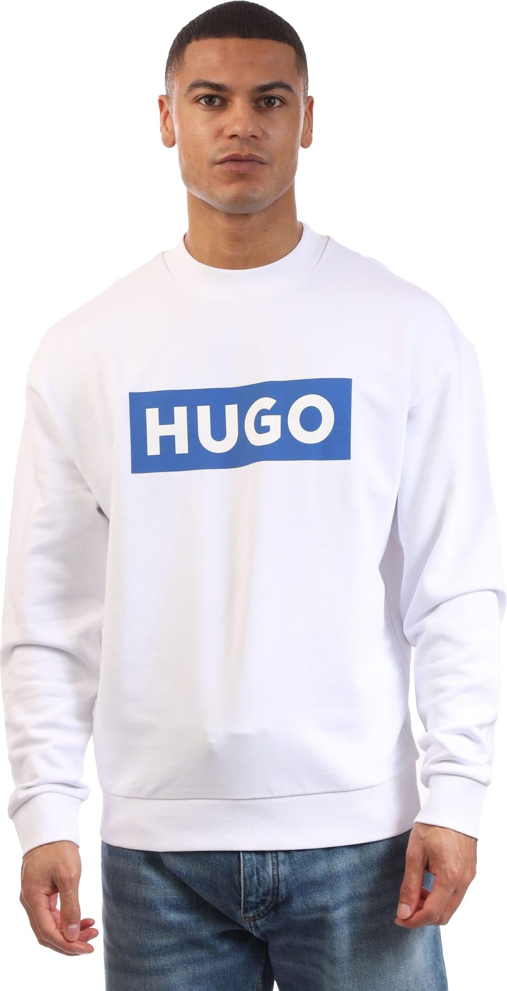 Hugo - "Niero" Sweatshirt für Herren, Rundhalsausschnitt (Weiß)