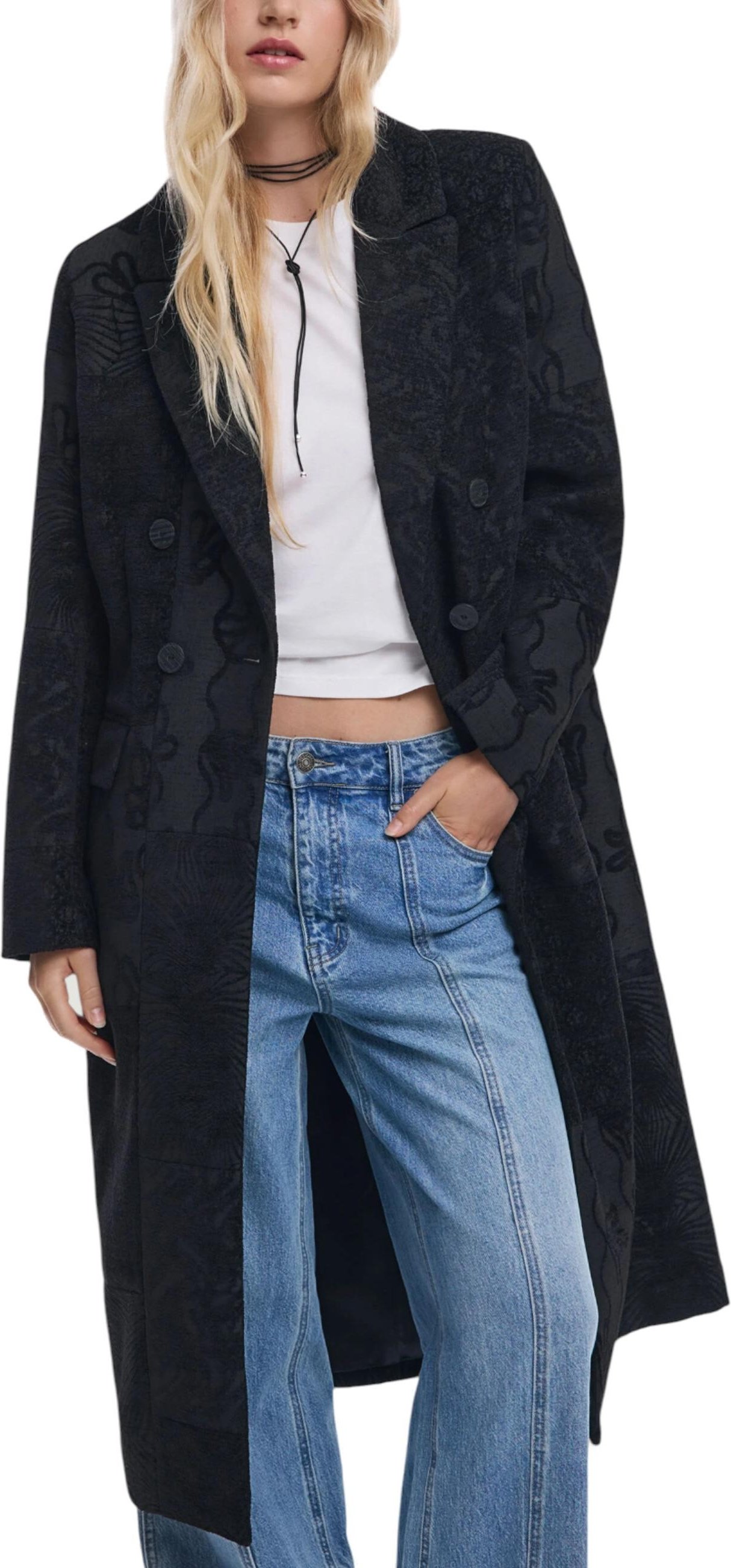 Blumenmuster Langmantel