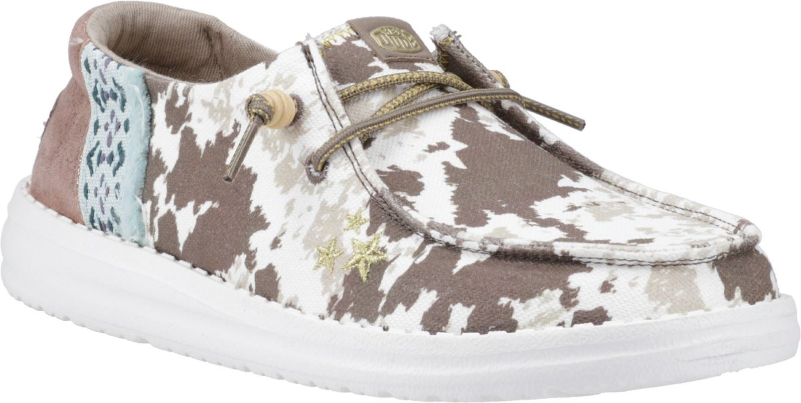 HEYDUDE Wendy Disco Kuh Baumwolle Damen Tan Loafers