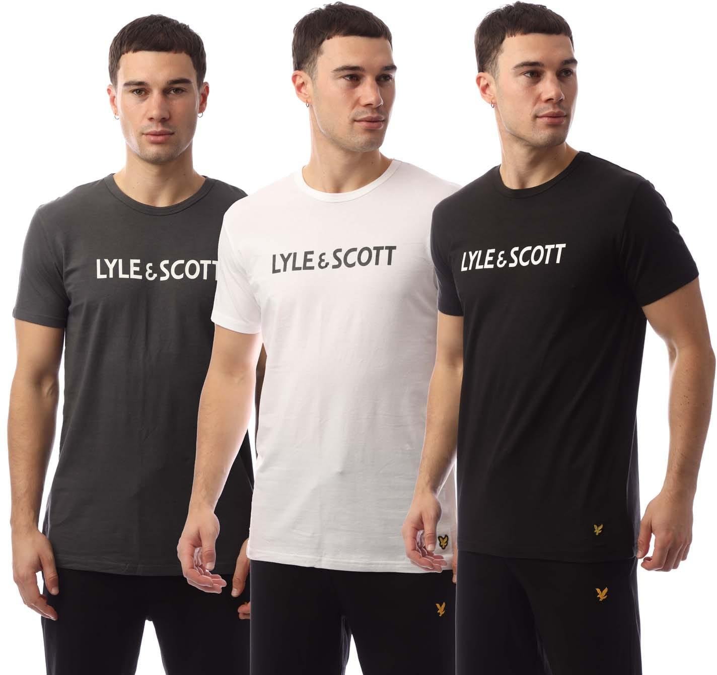 Lyle & Scott - T-Shirt für Herren (3er-Pack) (Schwarz)