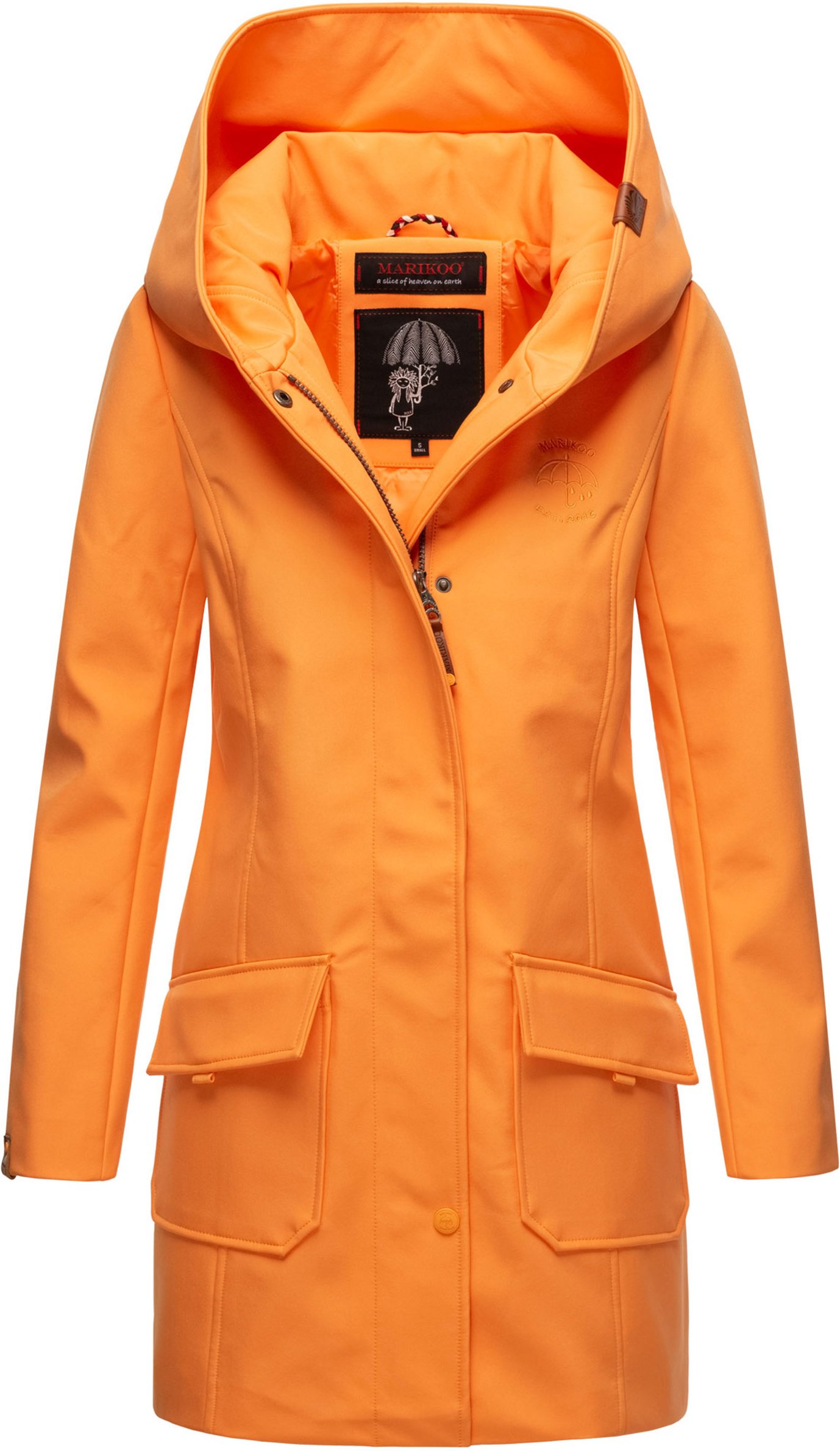 Marikoo Damen Softshelljacke – Mayleen, wasserabweisend mit Kapuze