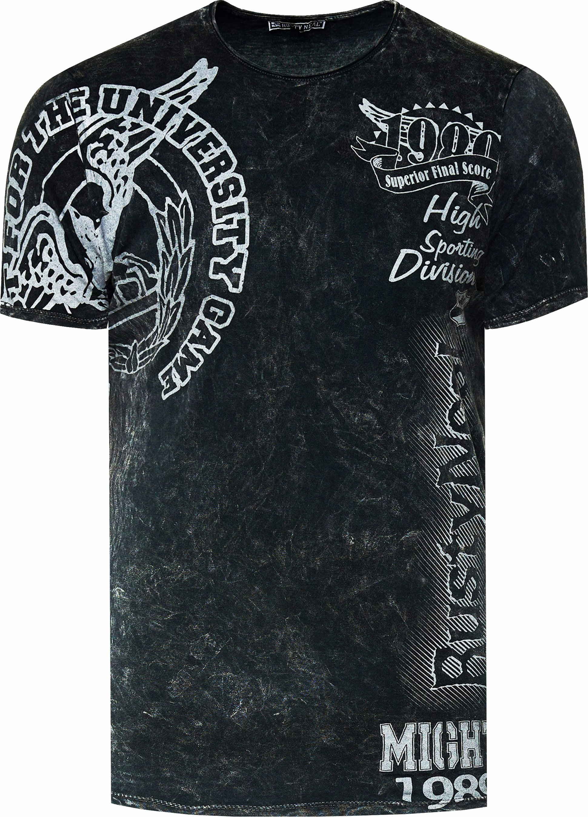 Thumbnail - Acid Washed T-Shirt mit Prints