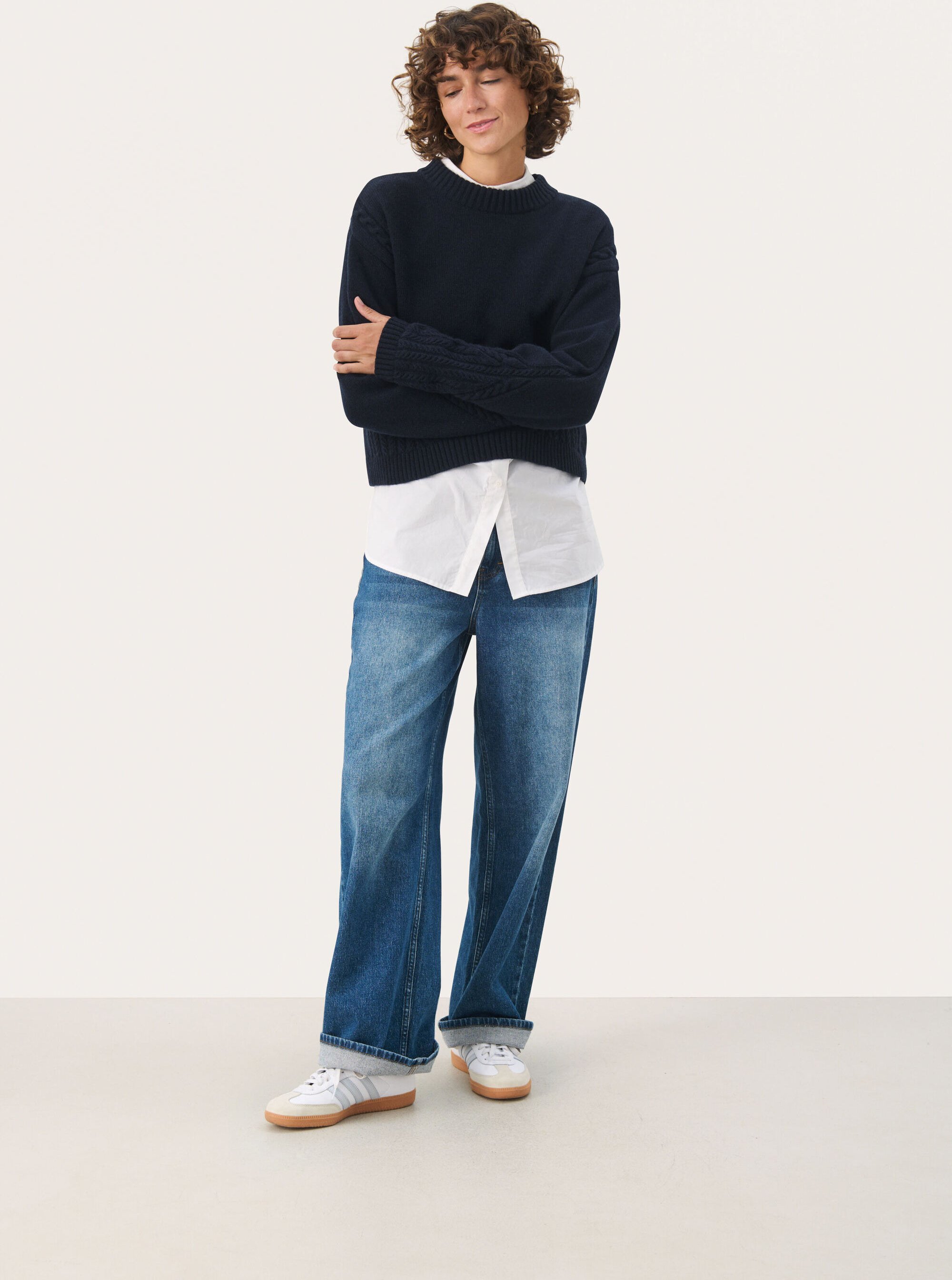 Strickpullover Baggy fit navy