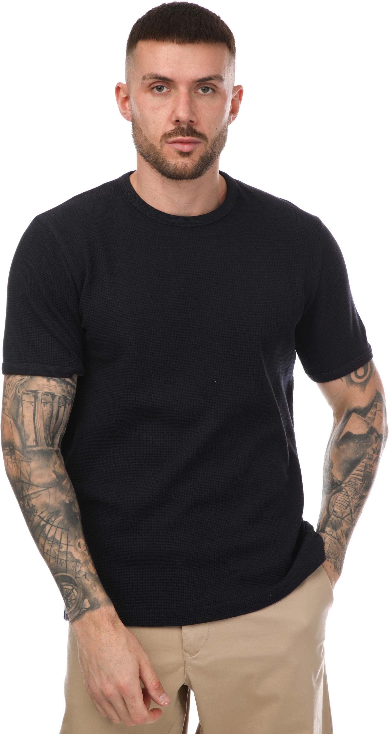 Mercery - "Woodmason" T-Shirt Strukturiert für Herren (Marineblau)