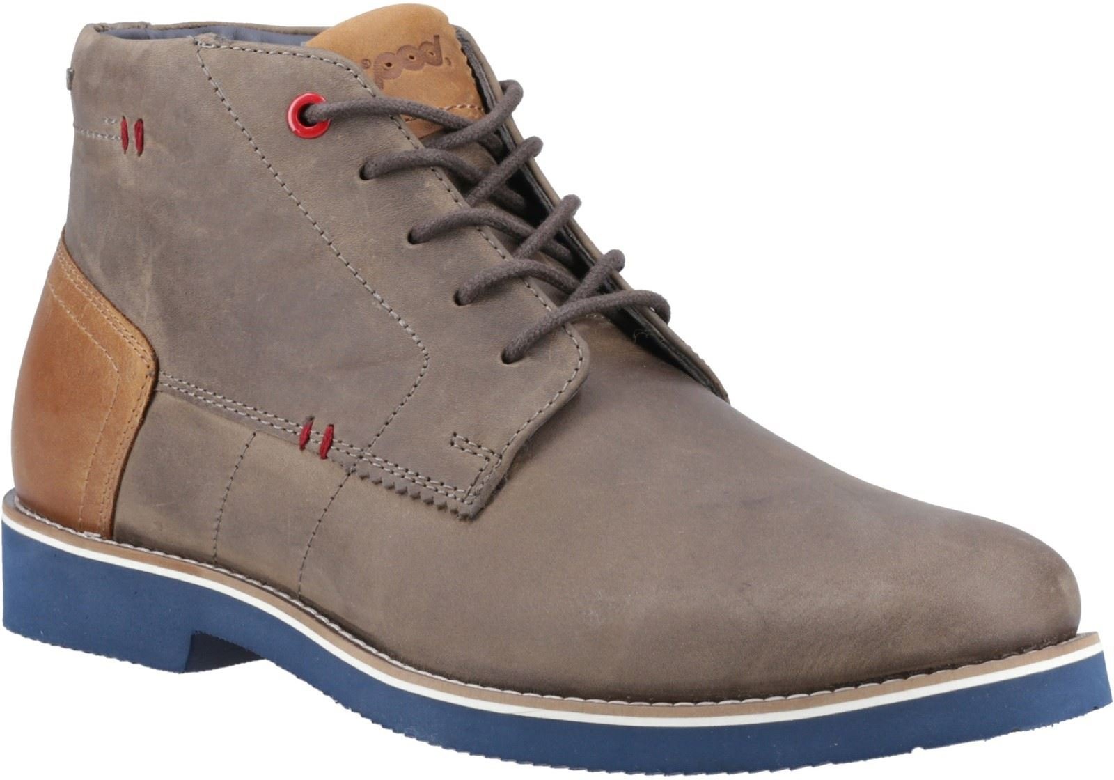 Thumbnail - Pod Aries Leder Herrenstiefel Grau