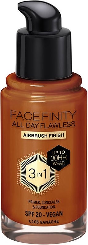 Facefinity All Day Flawless 3 In 1 Foundation #c105-ganache 30 ml