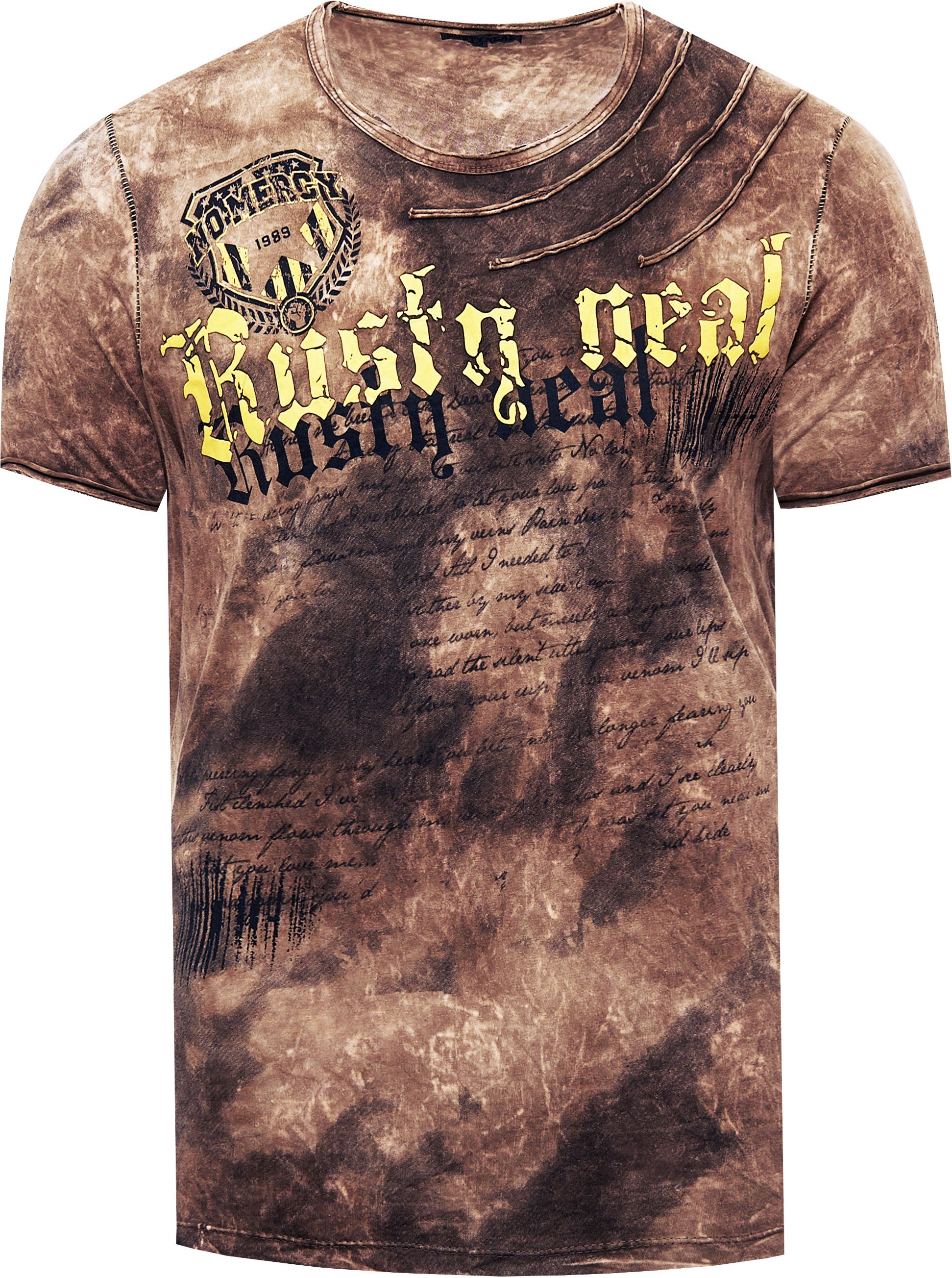 Color Tie Dye Batik T-Shirt mit Logo-Print