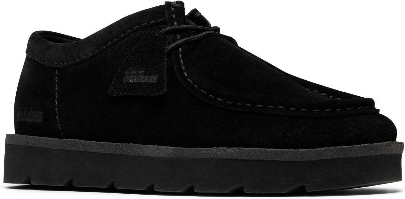 Clarks Originals Meare Wallabee Wildleder Herren Schwarz Schnürschuhe