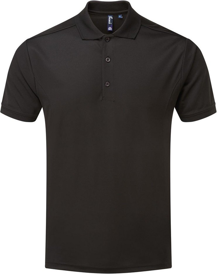 Premier Herren Coolchecker Pique-Poloshirt (Schwarz)