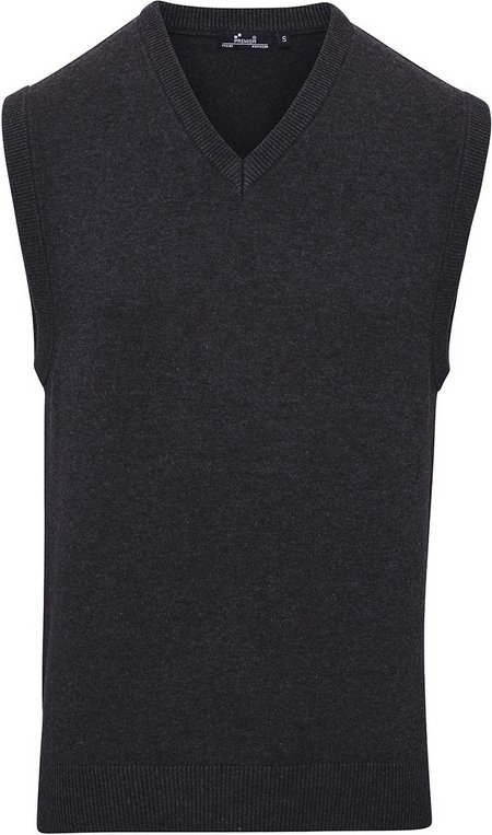 Premier - Pullover-Weste für Herren Ärmellos (Holzkohle)