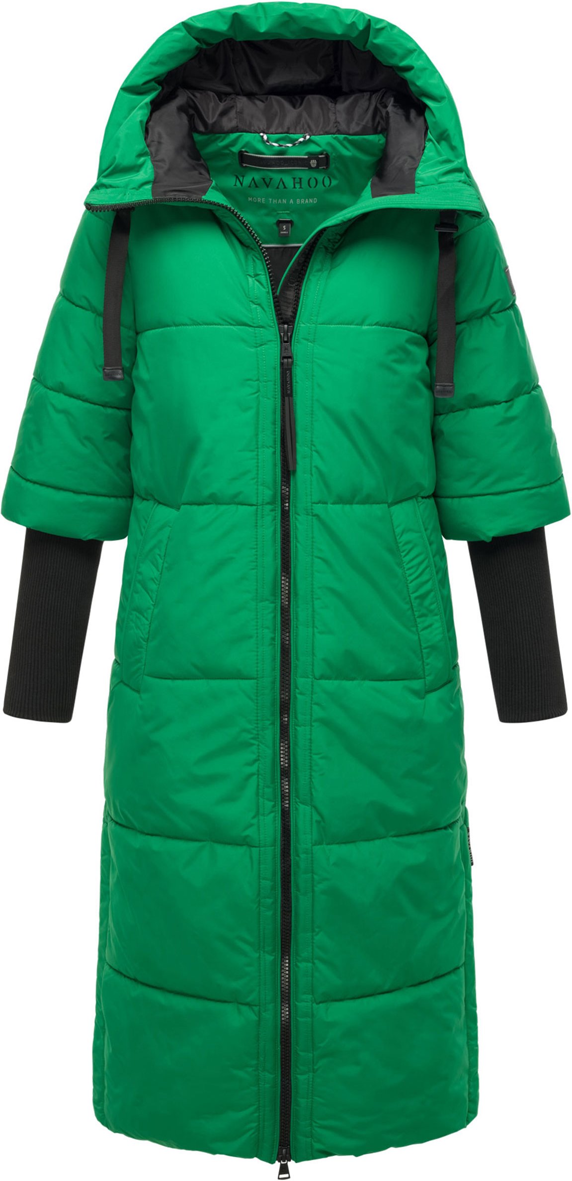 Thumbnail - Navahoo Damen Steppjacke Ciao Miau – Extra Lang & Warm